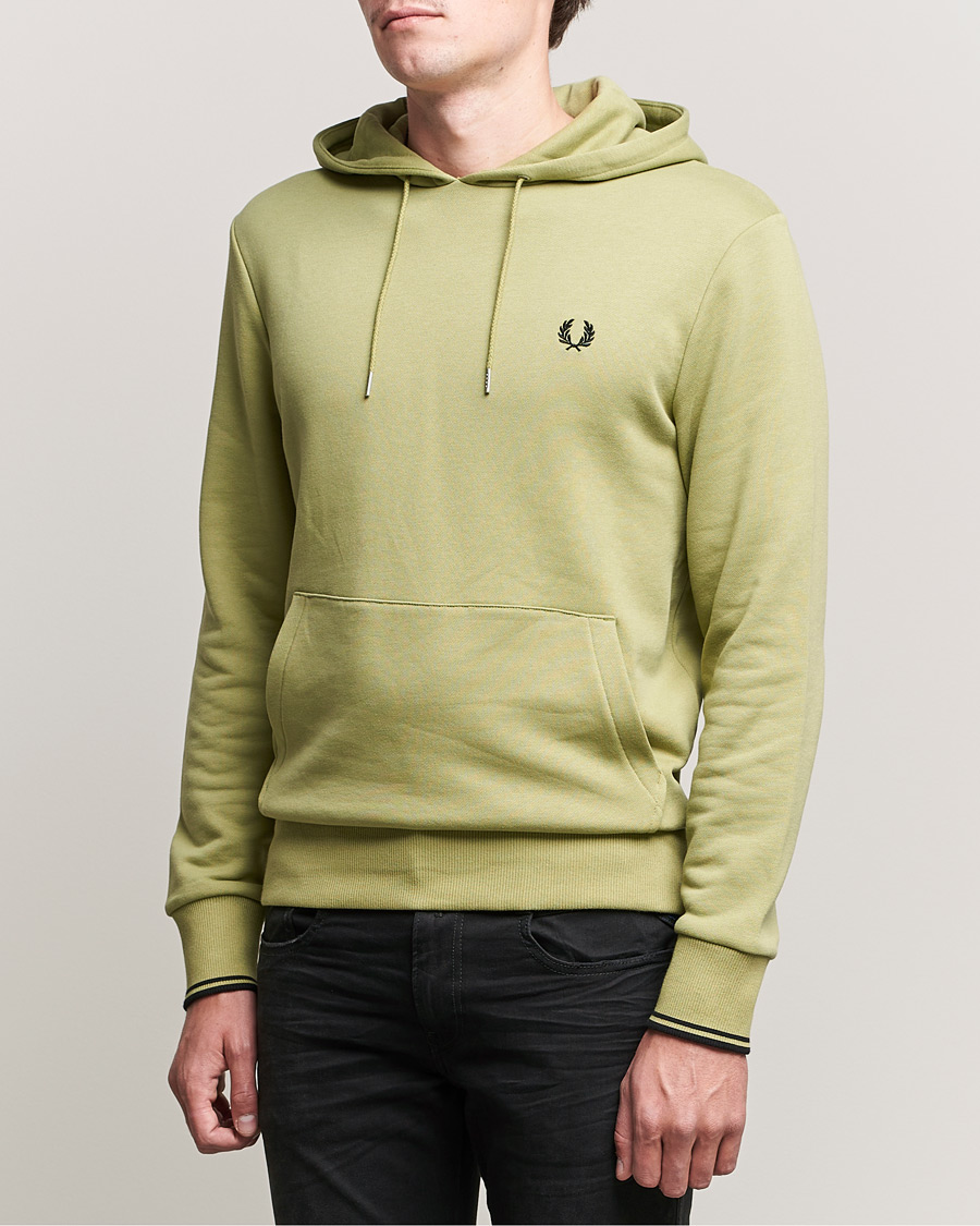 Heren | Truien | Fred Perry | Tipped Hooded Sweatshirt Sage Green