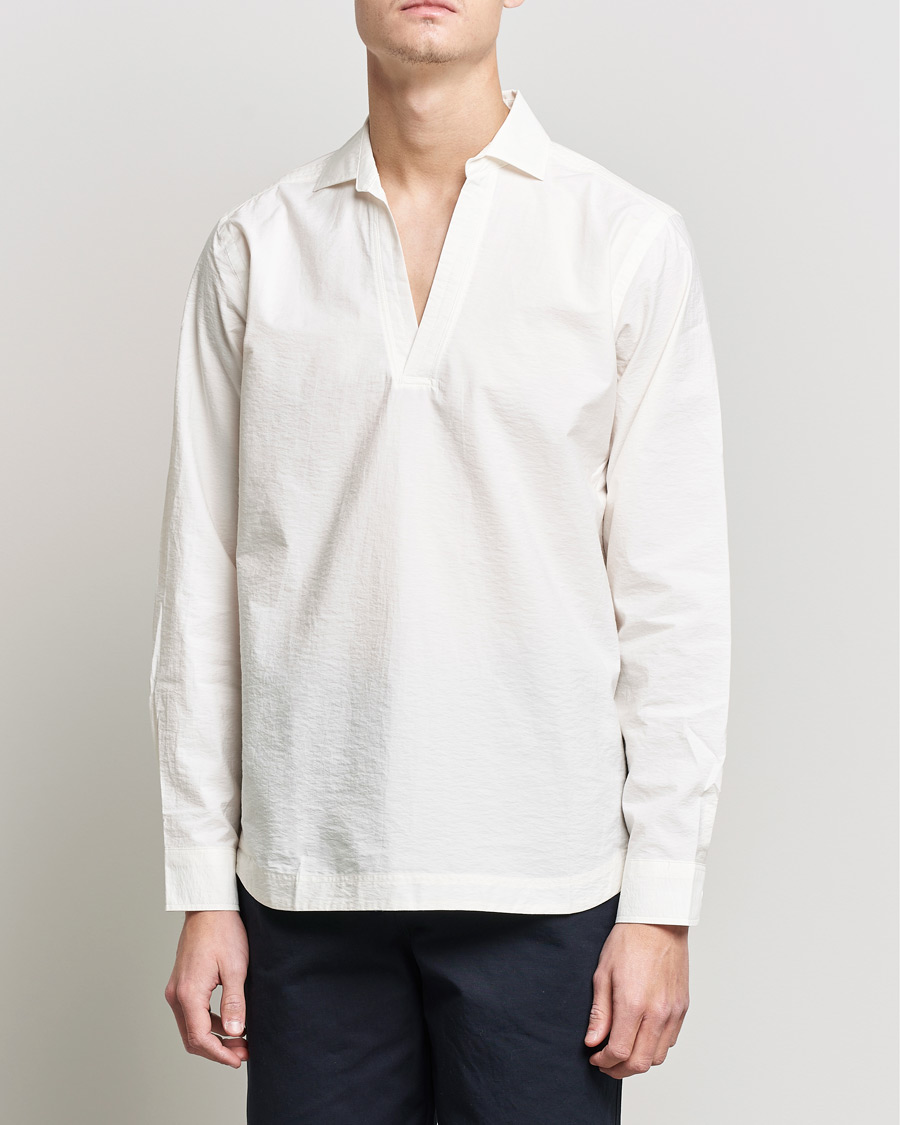 Homme | Chemises | Orlebar Brown | Ridley Resort Collar Cotton Shirt White Sand