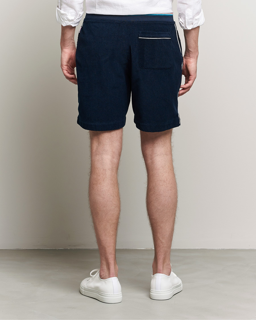 Homme | Shorts | Orlebar Brown | Afador OB Stripe Towelling Shorts Navy