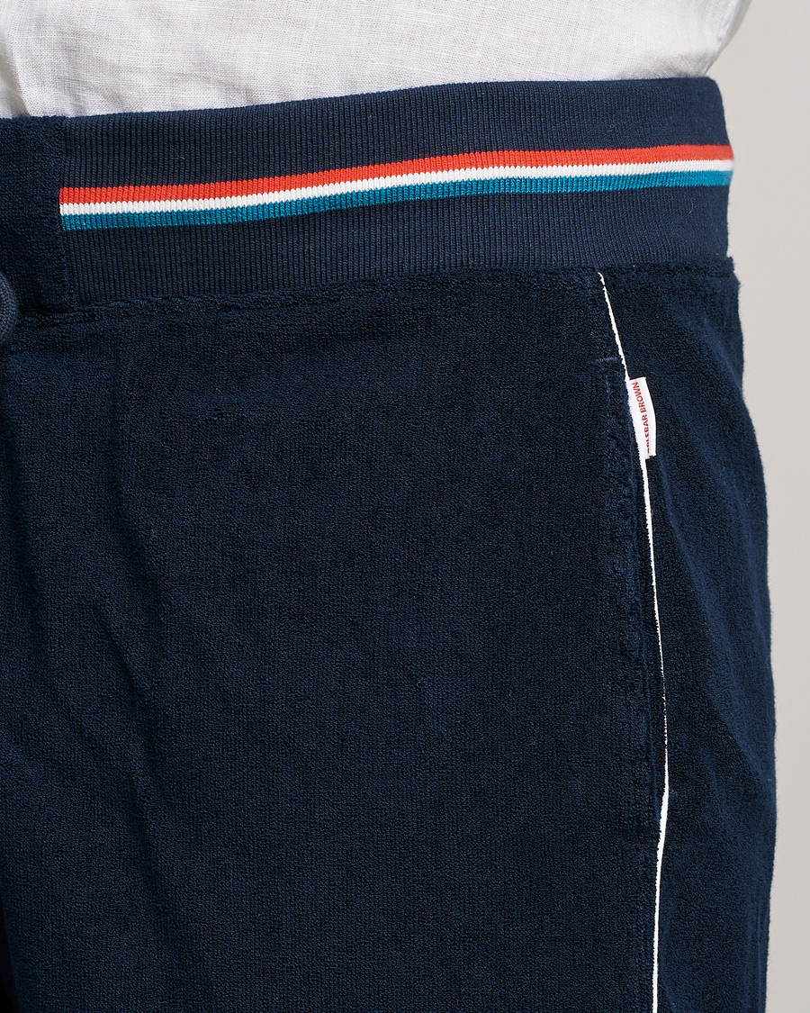 Homme | Shorts | Orlebar Brown | Afador OB Stripe Towelling Shorts Navy