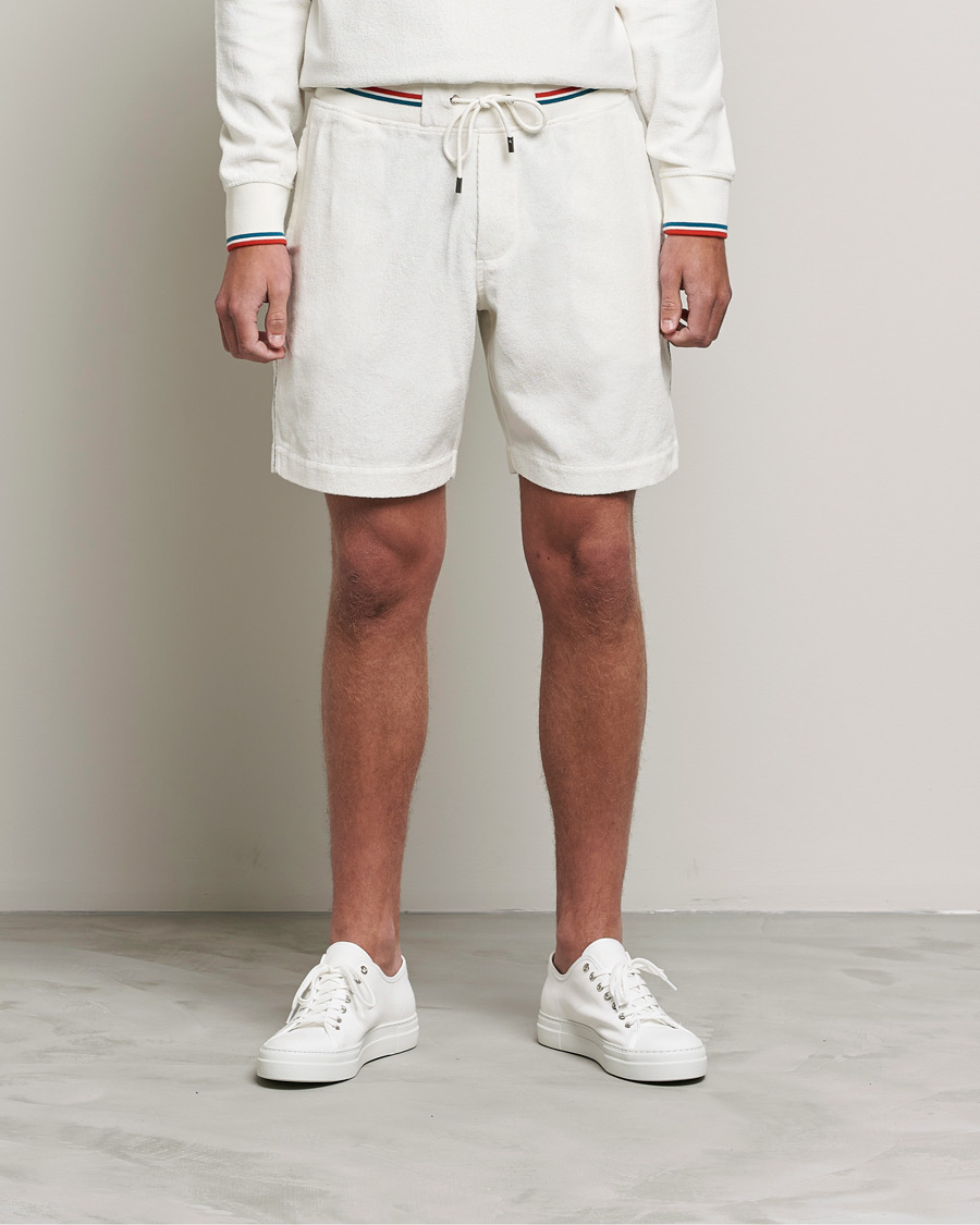 Heren | Korte broek | Orlebar Brown | Afador OB Stripe Towelling Shorts White Sand