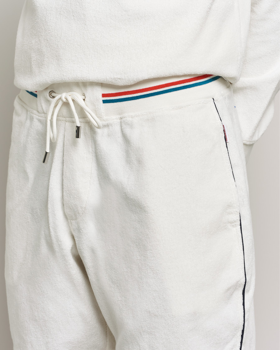 Heren | Korte broek | Orlebar Brown | Afador OB Stripe Towelling Shorts White Sand