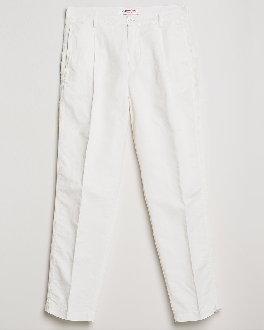 Heren | Broeken | Orlebar Brown | Dunmore Linen/Cotton Trousers White Sand