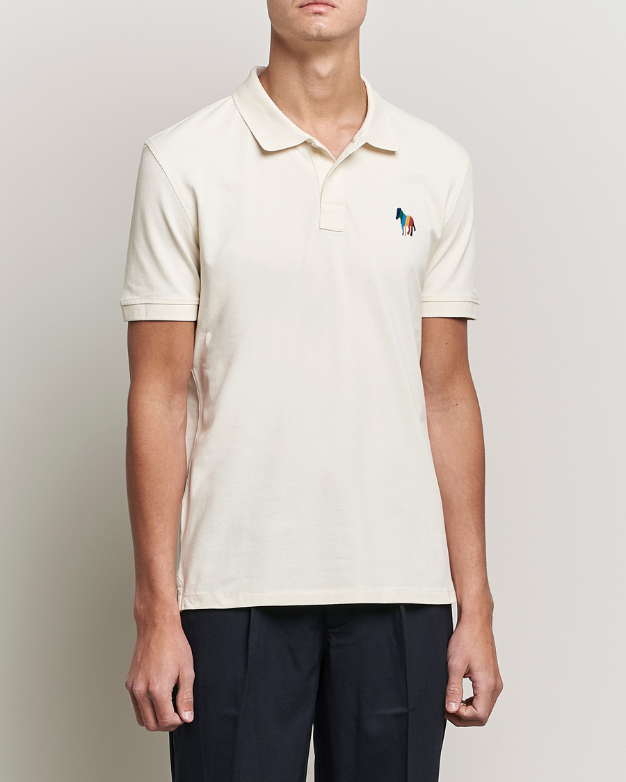 Homme | Polos | PS Paul Smith | Regular Fit Zebra Polo Off White