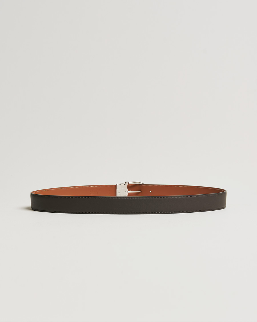 Homme | Montblanc Horseshoe Buckle 35 mm Reversible Belt Smoke/Tan | Montblanc | Horseshoe Buckle 35 mm Reversible Belt Smoke/Tan