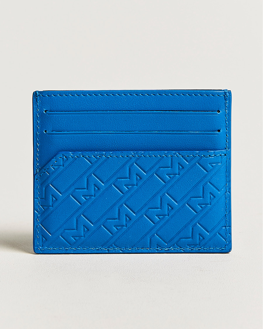 Homme | Montblanc M Gram Leather Card Holder 6cc Blue | Montblanc | M Gram Leather Card Holder 6cc Blue