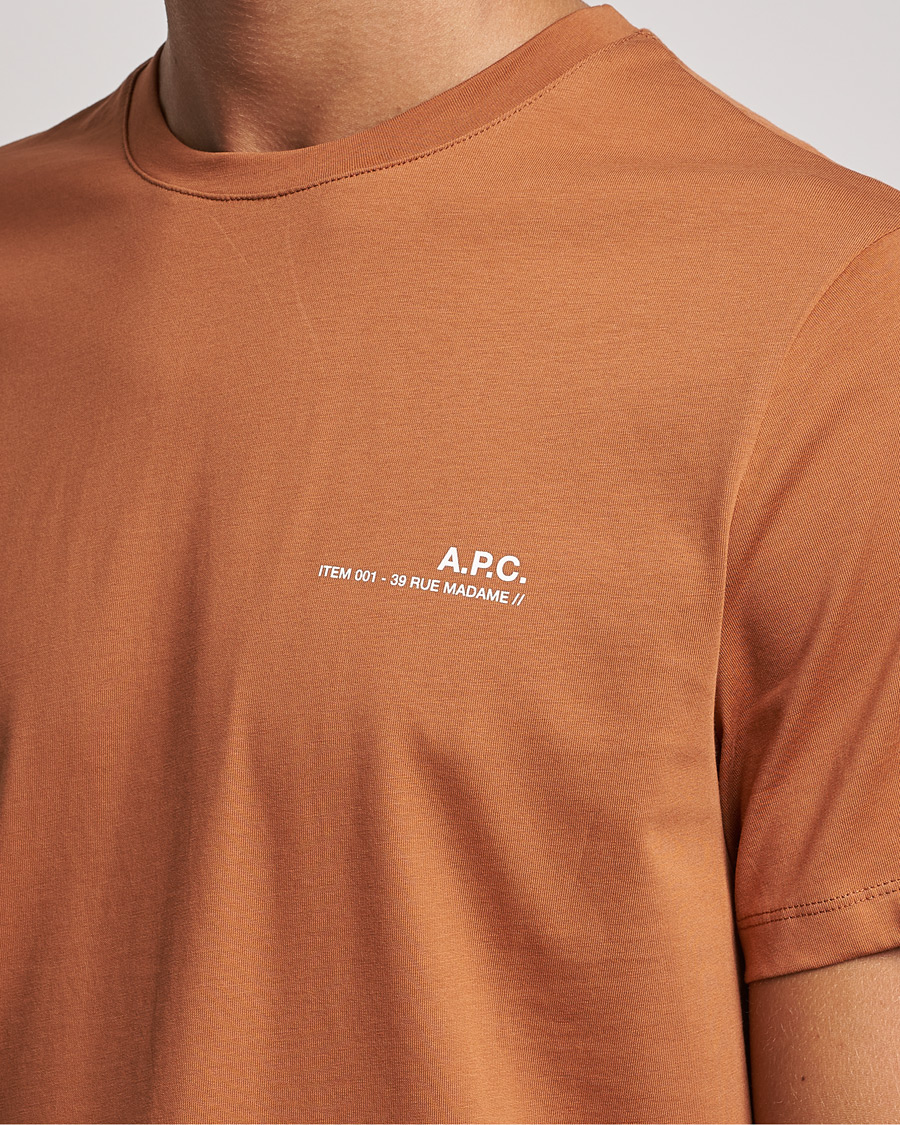 Homme | T-shirts | A.P.C. | Item Short Sleeve T-Shirt Terracotta