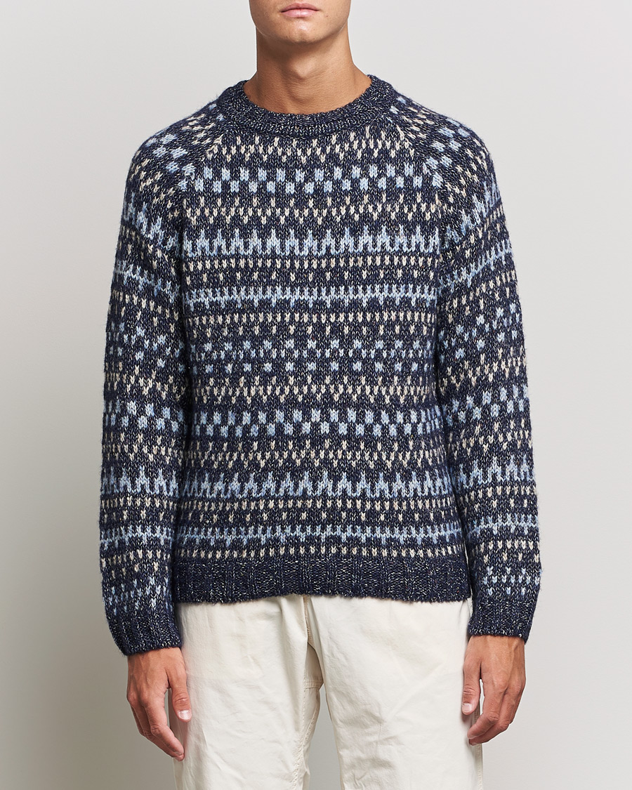 Homme | Pulls Et Tricots | A.P.C. | Leonard Jacquard Pullover Blue Heather
