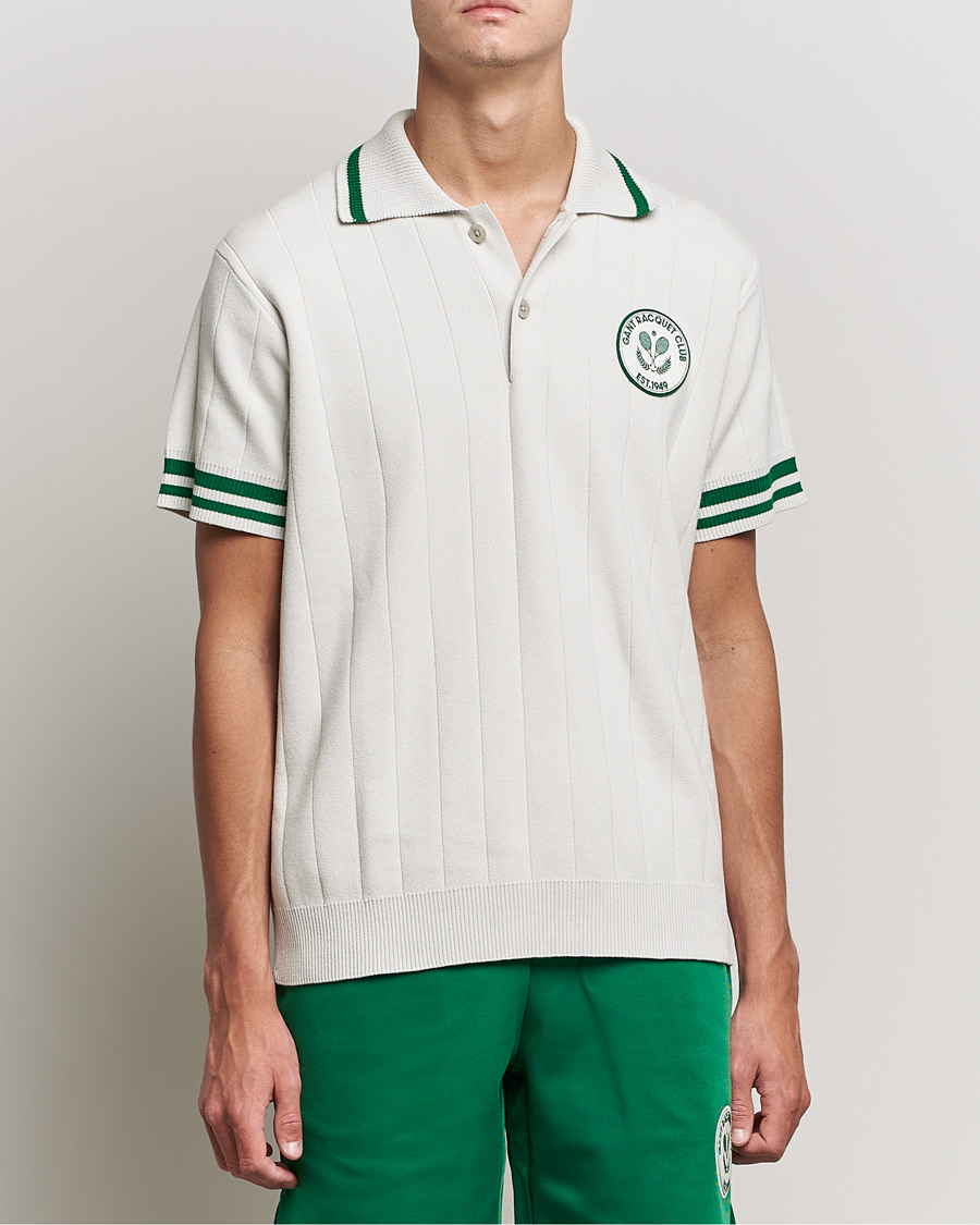 Homme | Polos | GANT | Raquet Club Knitted Polo Creme