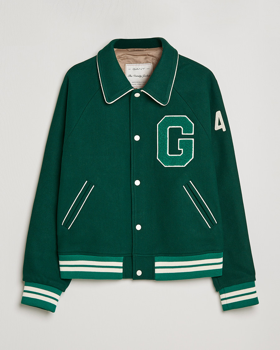 Homme | Manteaux Et Vestes | GANT | College G Varisty Jacket Forest Green