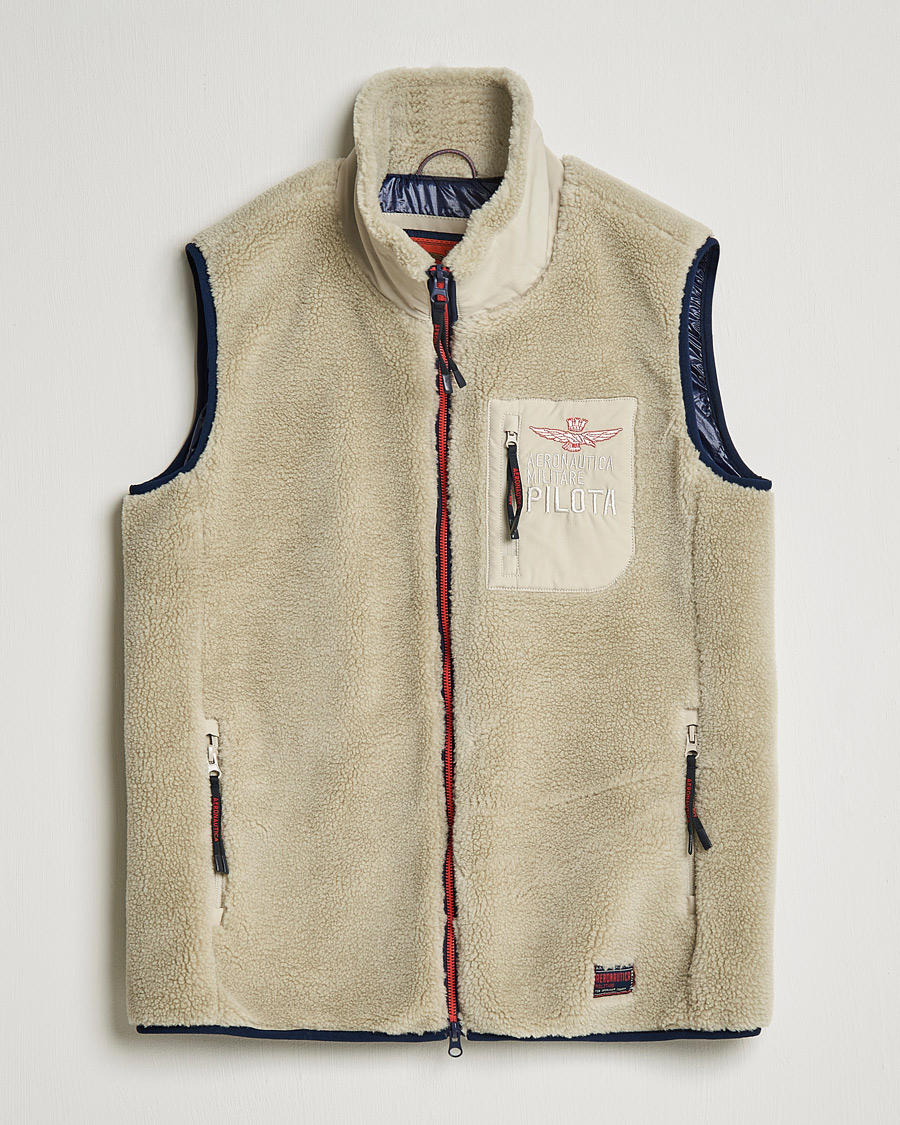 Homme | Manteaux Et Vestes | Aeronautica Militare | Gilet Fleece Vest Abbey Stone