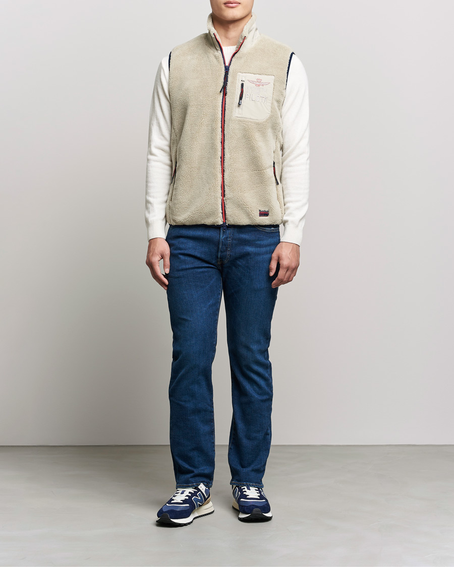 Homme | Manteaux Et Vestes | Aeronautica Militare | Gilet Fleece Vest Abbey Stone