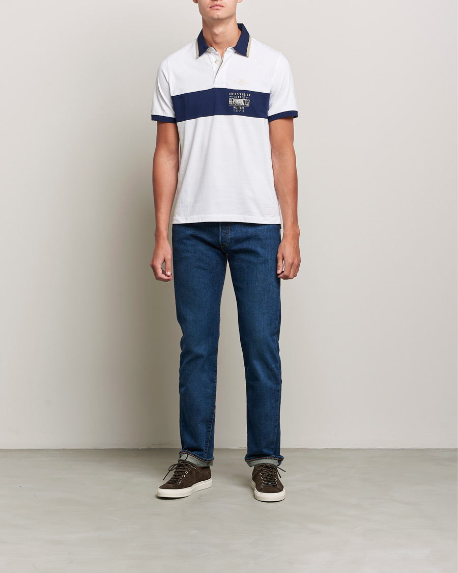 Heren | Polo's | Aeronautica Militare | Short Sleeve Polo Off White