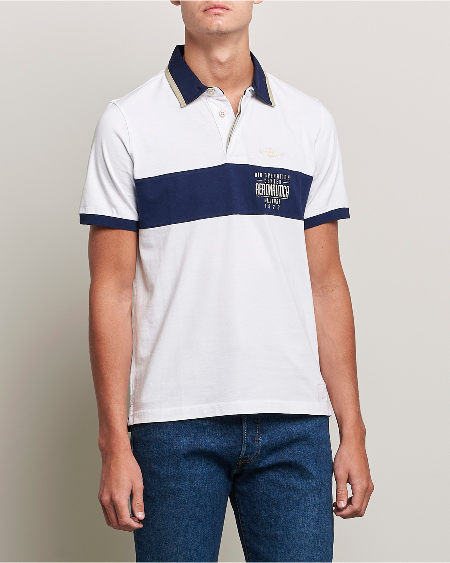 Heren | Polo's | Aeronautica Militare | Short Sleeve Polo Off White
