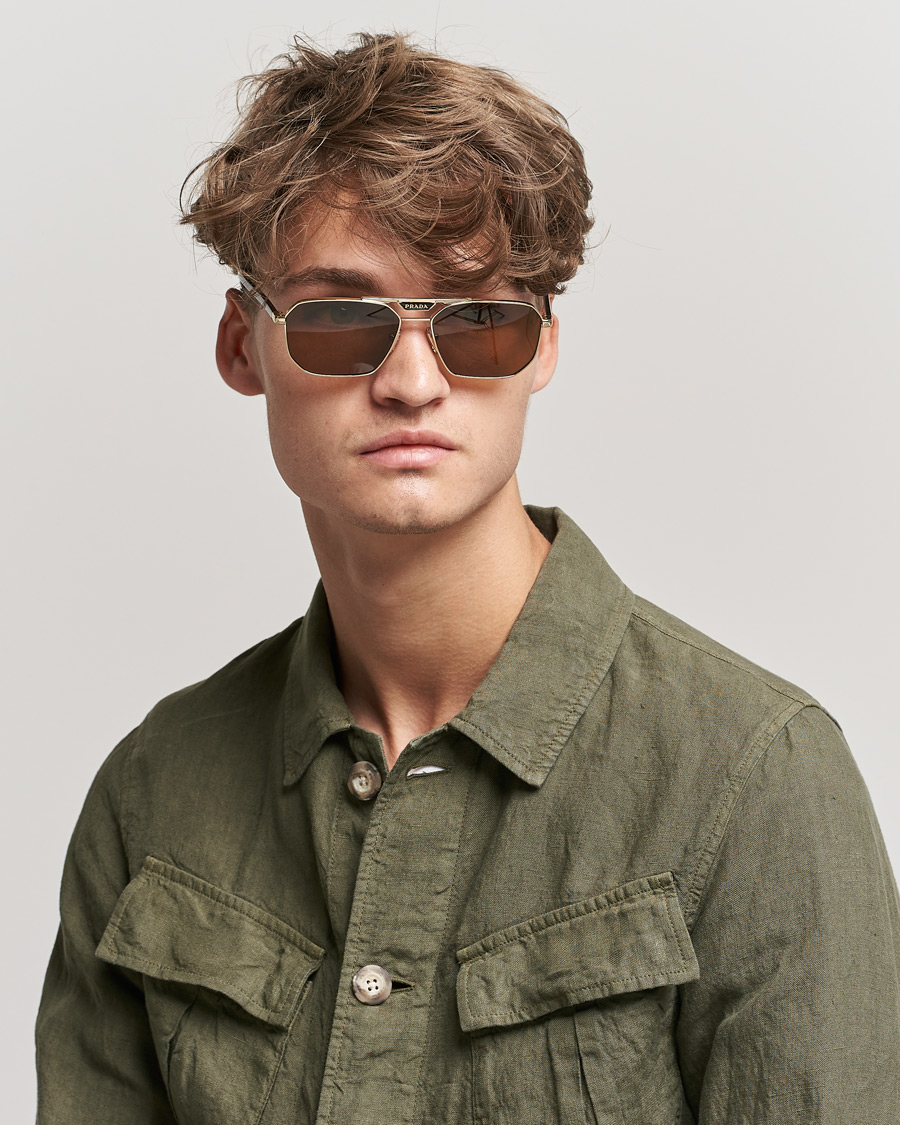 Homme | Prada Eyewear 0PR 58YS Polarized Sunglasses Brown | Prada Eyewear | 0PR 58YS Polarized Sunglasses Brown