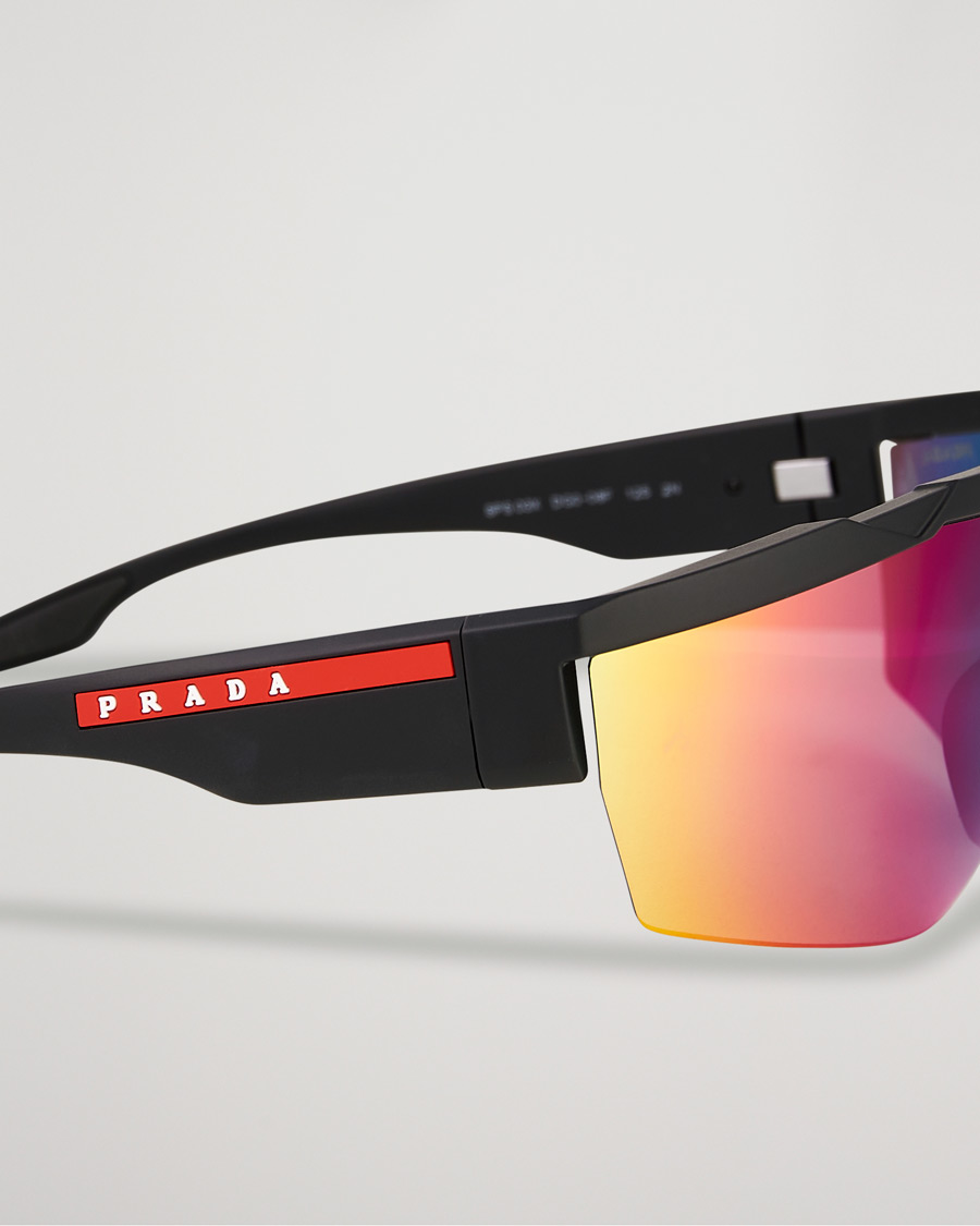 Homme | Prada Linea Rossa 0PS 03XS Sunglasses Blue/Red Mirror Lens | Prada Linea Rossa | 0PS 03XS Sunglasses Blue/Red Mirror Lens