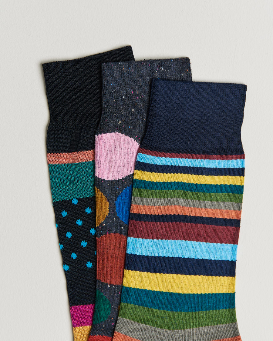 Heren | Ondergoed | Paul Smith | 3-pack Multi Sock Navy