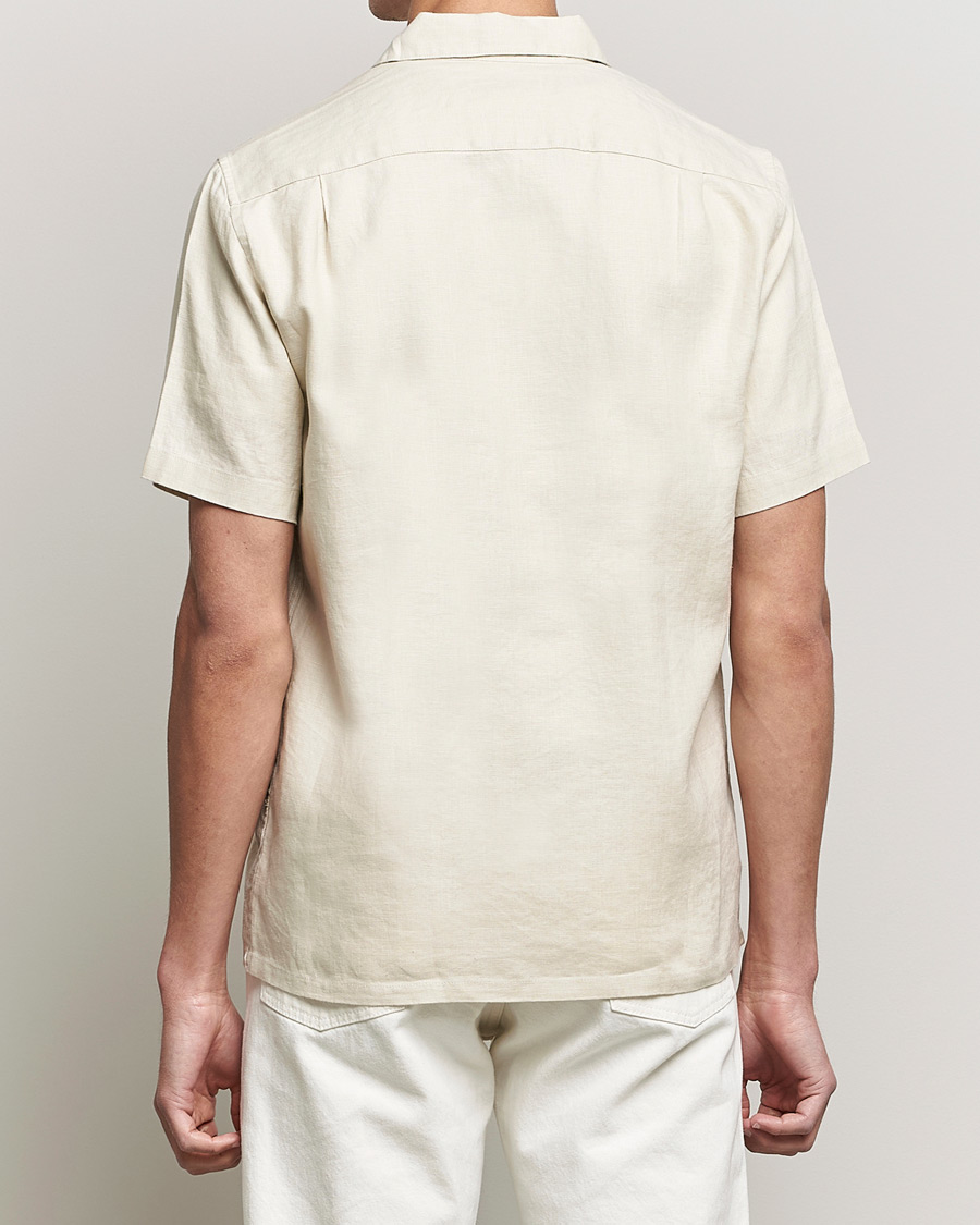 Homme | Chemises | Samsøe Samsøe | Samsøe & Samsøe Avan Linen Short Sleeve Shirt Oatmeal