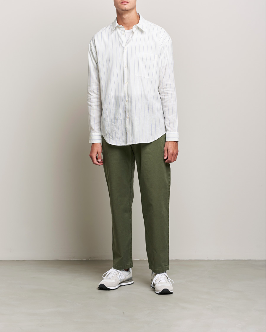 Homme | Chemises | Samsøe Samsøe | Samsøe & Samsøe Luan Linen Cotton Shirt Antiqua Stripe