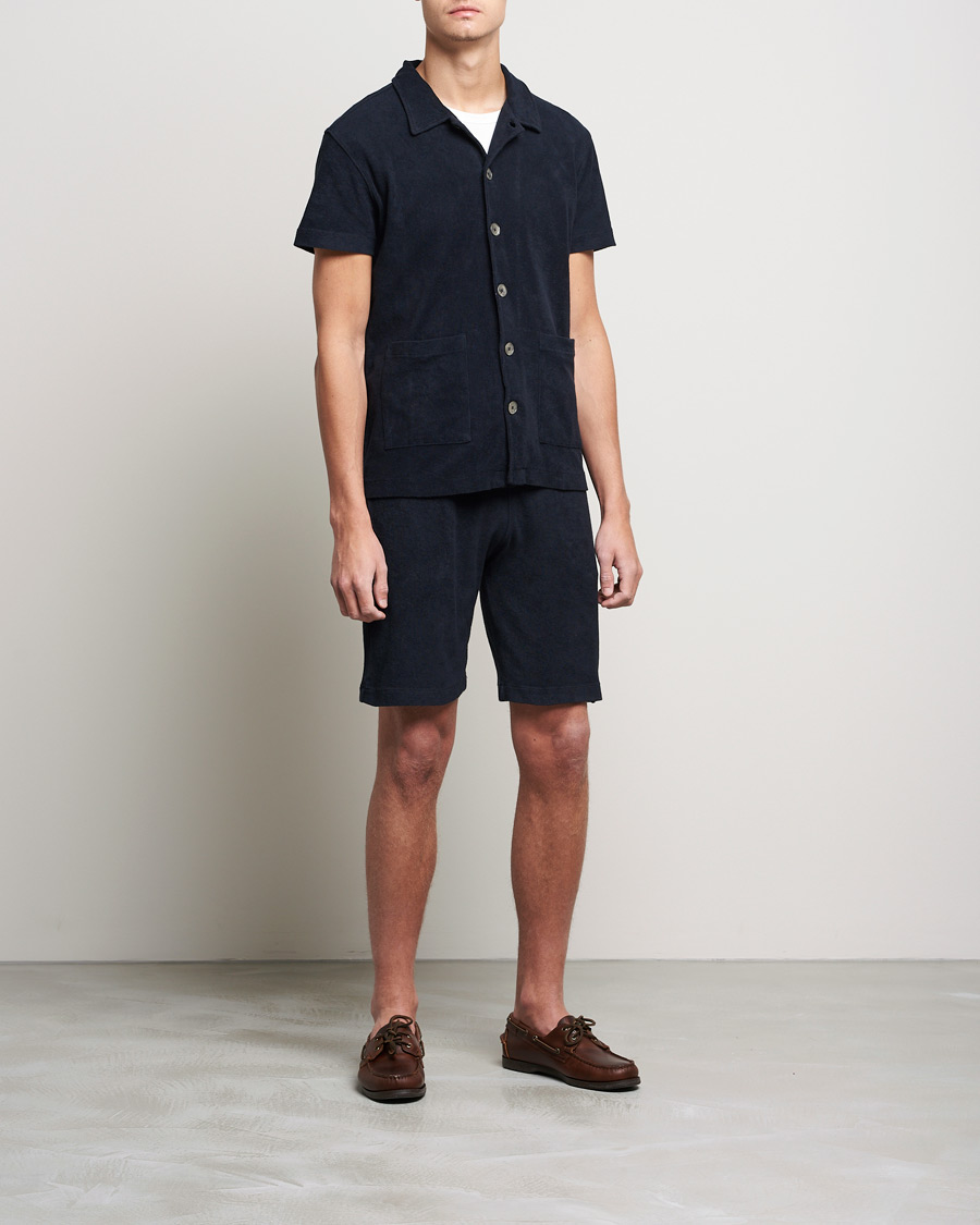 Homme | Pantalons | Oscar Jacobson | Ellory Terry Shorts Night Blue