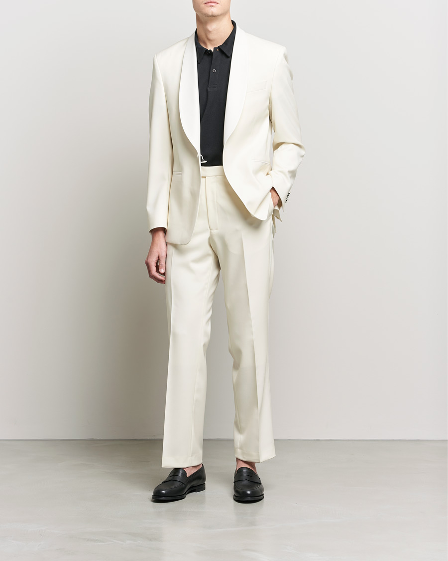Heren | Pakken | Oscar Jacobson | Figaro Light Wool Tuxedo Creme