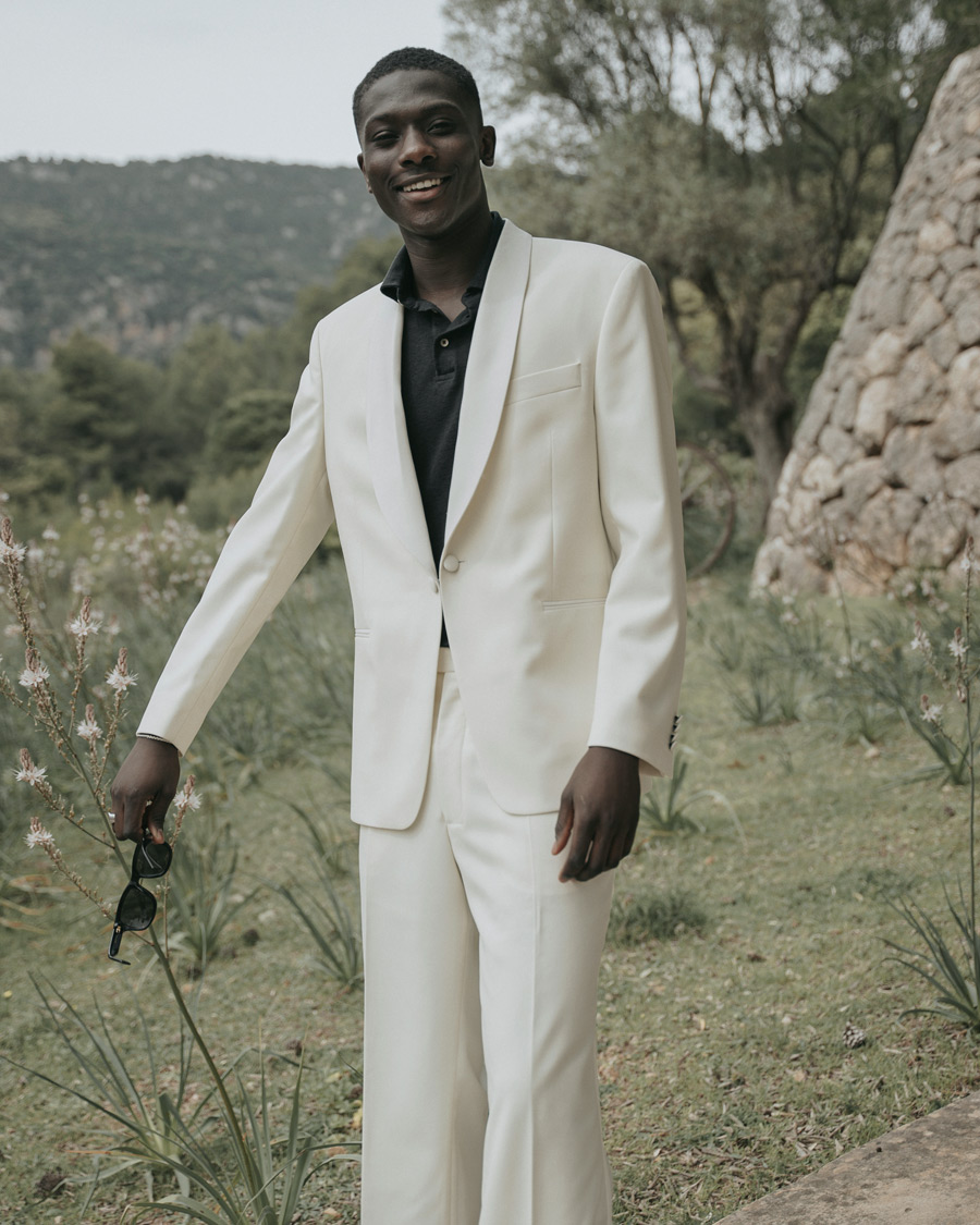Heren | Pakken | Oscar Jacobson | Figaro Light Wool Tuxedo Creme