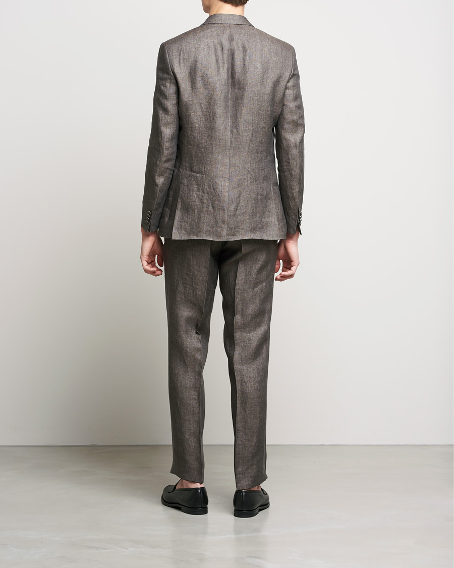 Homme | Costumes | Oscar Jacobson | Figaro Linen Tuxedo Brown