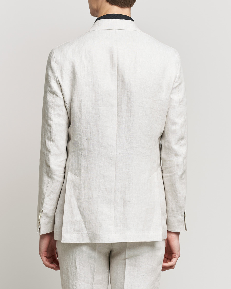 Homme | Blazers | Oscar Jacobson | Ferry Soft Patch Pocket Linen Blazer Creme