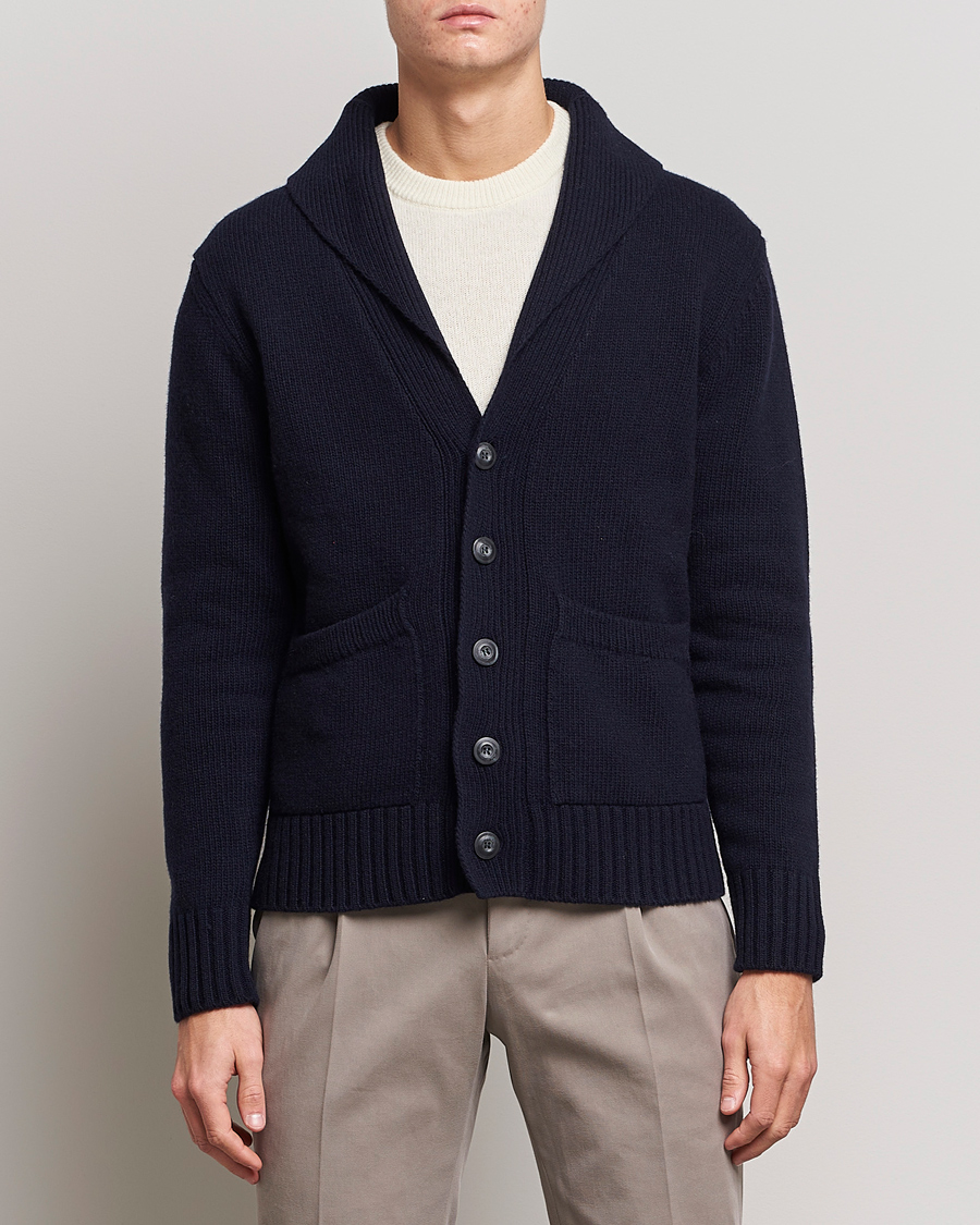 Homme | Pulls Et Tricots | Altea | Shawl Collar Cardigan Navy