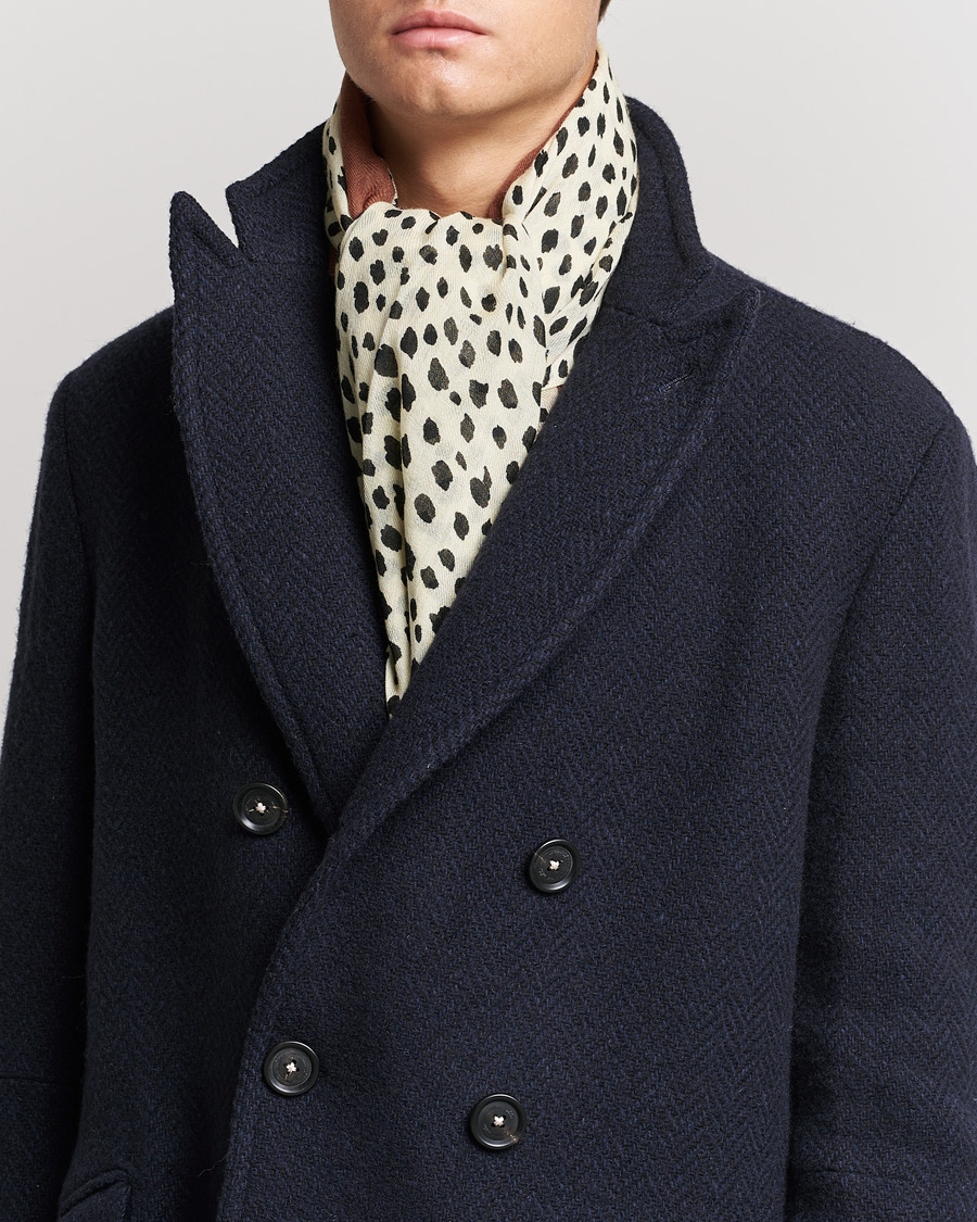 Homme | Altea Dot Print Wool Scarf Beige | Altea | Dot Print Wool Scarf Beige
