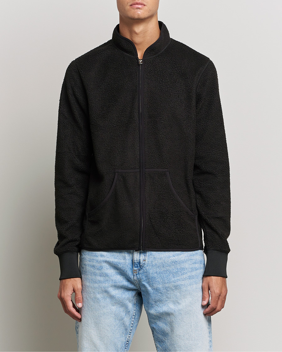 Heren | Truien | Bread & Boxers | Full Zip Fleece Jacket Black