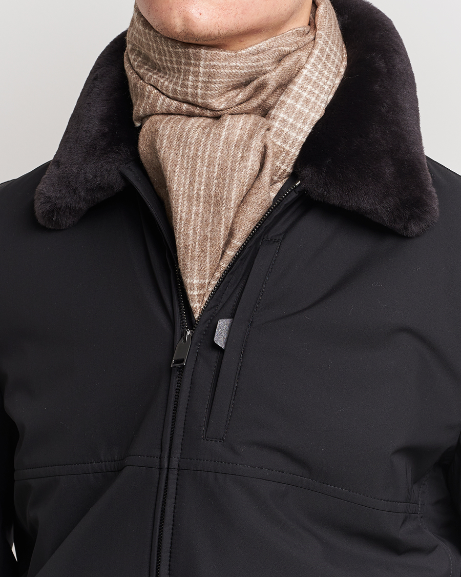 Homme | Brioni Cashmere/Silk Scarf Taupe | Brioni | Cashmere/Silk Scarf Taupe