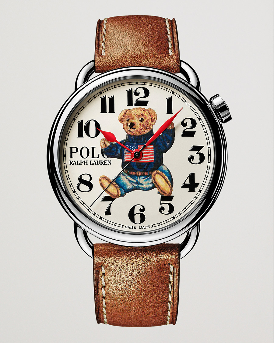 Heren | Polo Ralph Lauren 42mm Automatic Flag Bear White Dial | Polo Ralph Lauren | 42mm Automatic Flag Bear White Dial