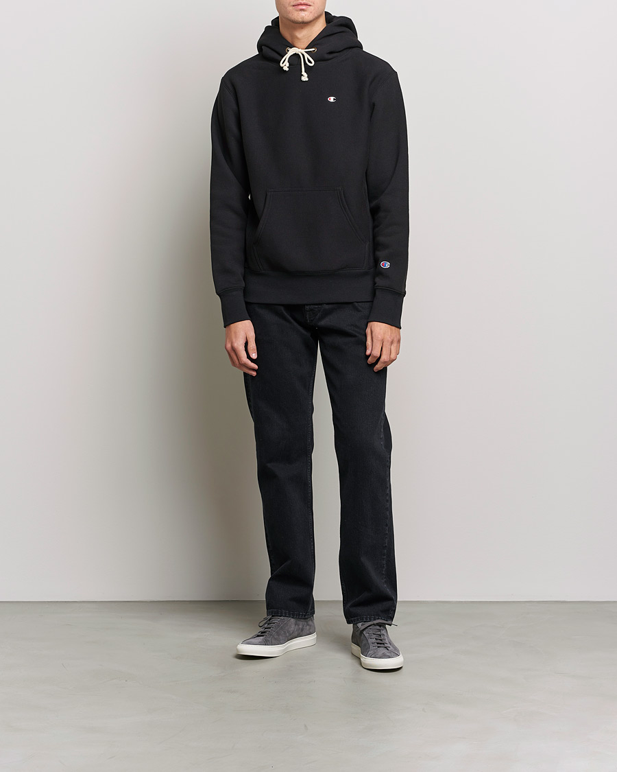 Heren | Truien | Champion | Reverse Weave Soft Fleece Hood Black