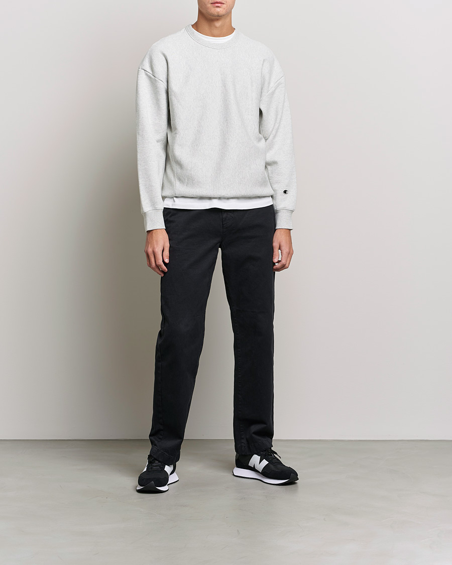 Homme | Pulls Et Tricots | Champion | Heritage Garment Dyed Sweatshirt Grey Melange