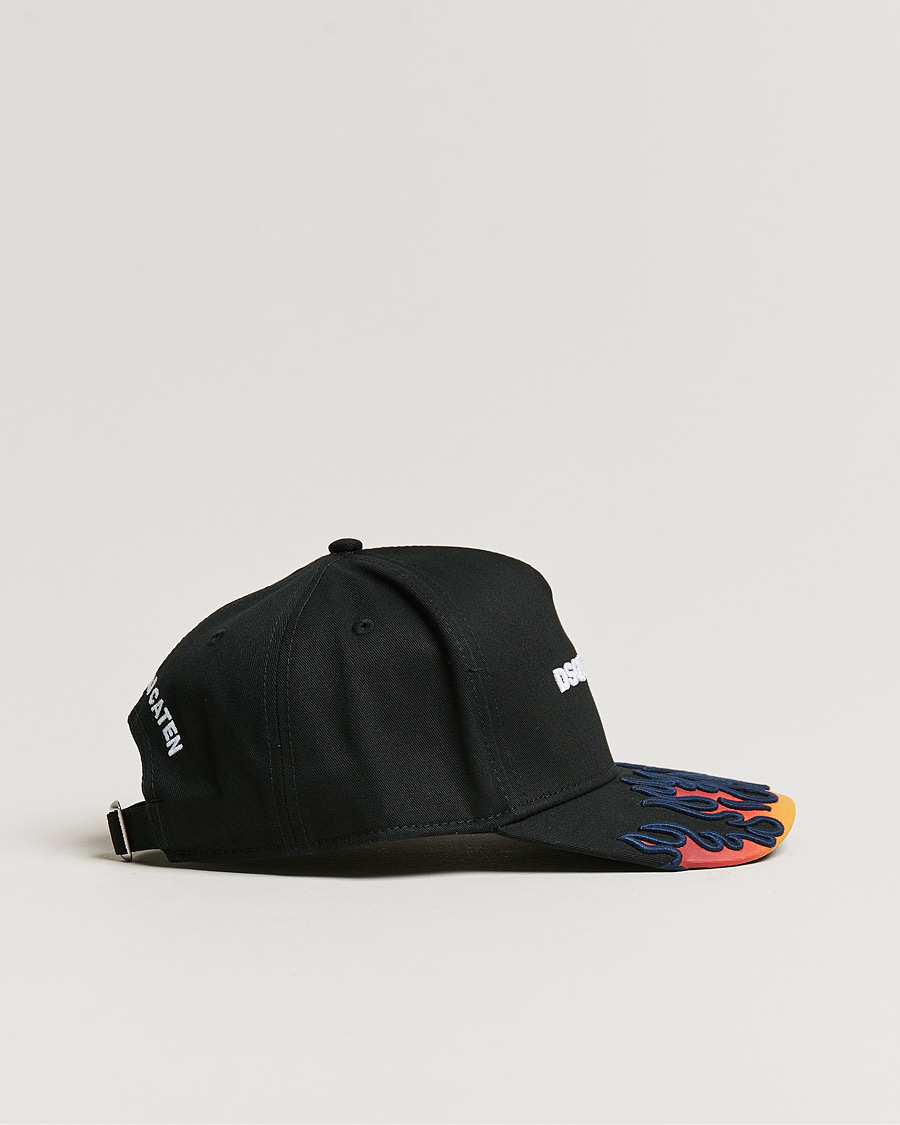 Homme | Dsquared2 Flames Baseball Cap Black | Dsquared2 | Flames Baseball Cap Black