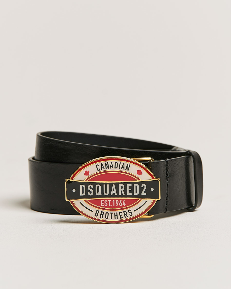 Homme | Dsquared2 Plaque Belt Black | Dsquared2 | Plaque Belt Black