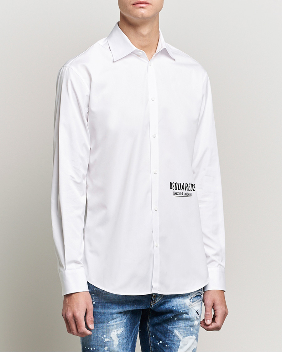 Heren | Overhemden | Dsquared2 | Poplin Dress Shirt White
