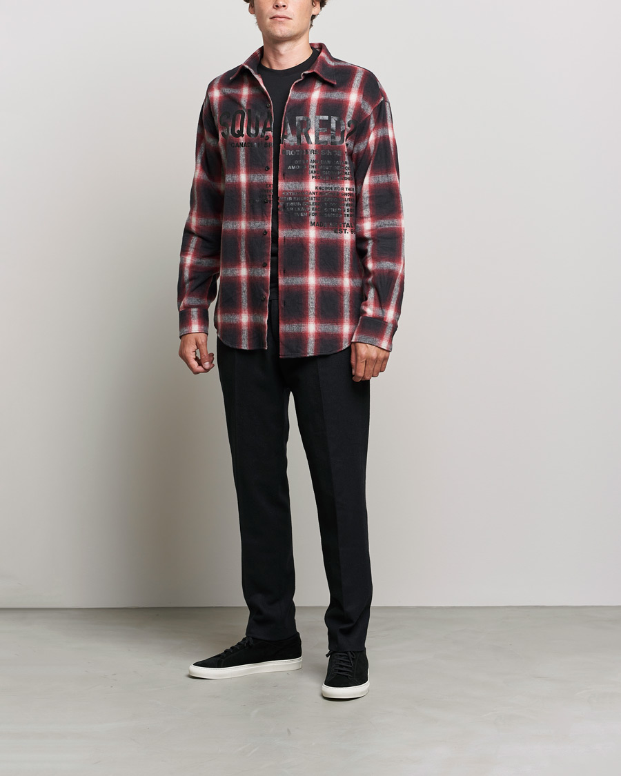 Heren | Overhemden | Dsquared2 | Plaid Shirt Red/Black