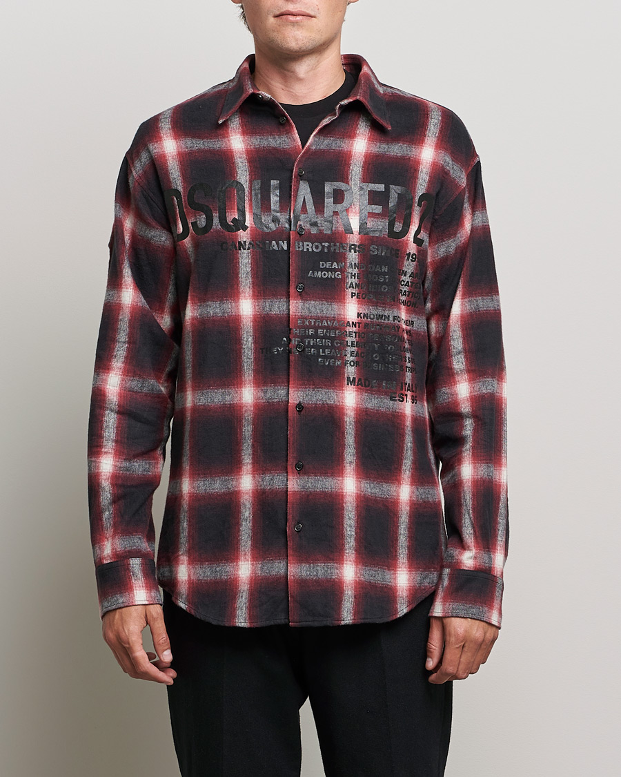 Heren | Overhemden | Dsquared2 | Plaid Shirt Red/Black