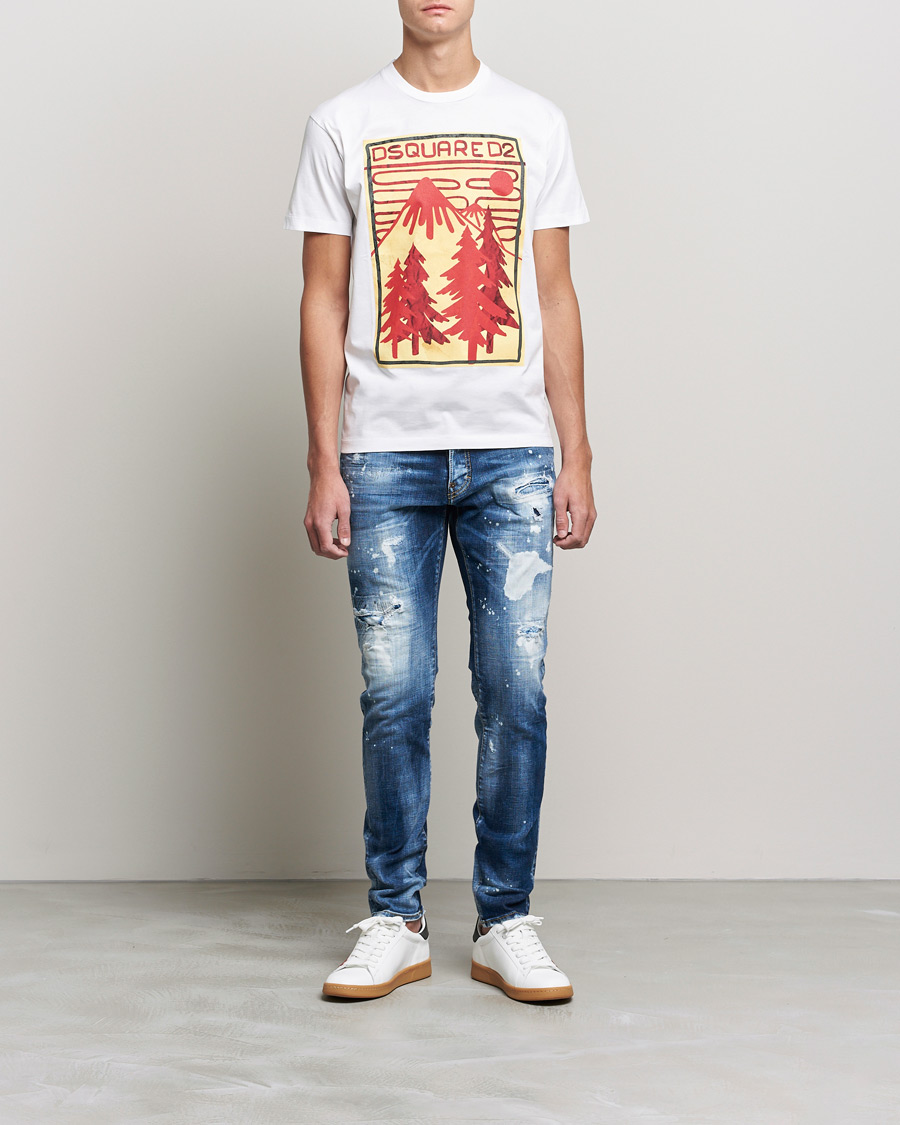 Heren | T-shirts | Dsquared2 | Mountain Cool Tee White