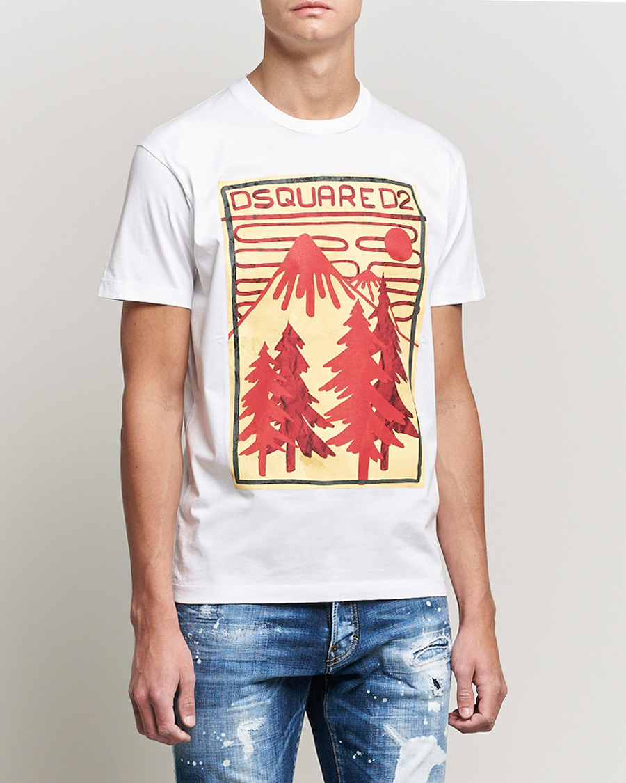 Heren | T-shirts | Dsquared2 | Mountain Cool Tee White