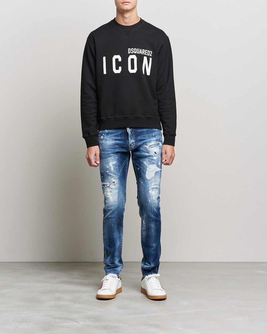 Homme | Pulls Et Tricots | Dsquared2 | Icon Logo Sweatshirt Black