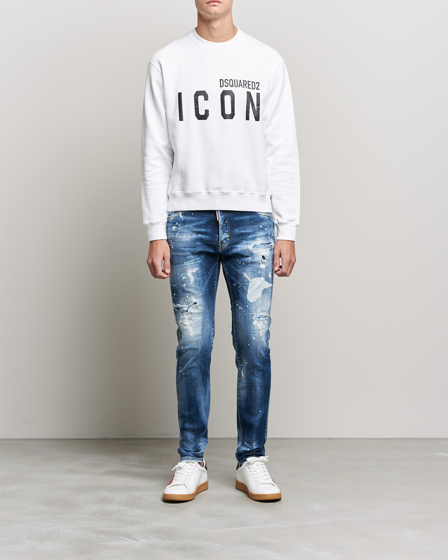 Homme | Pulls Et Tricots | Dsquared2 | Icon Logo Sweatshirt White