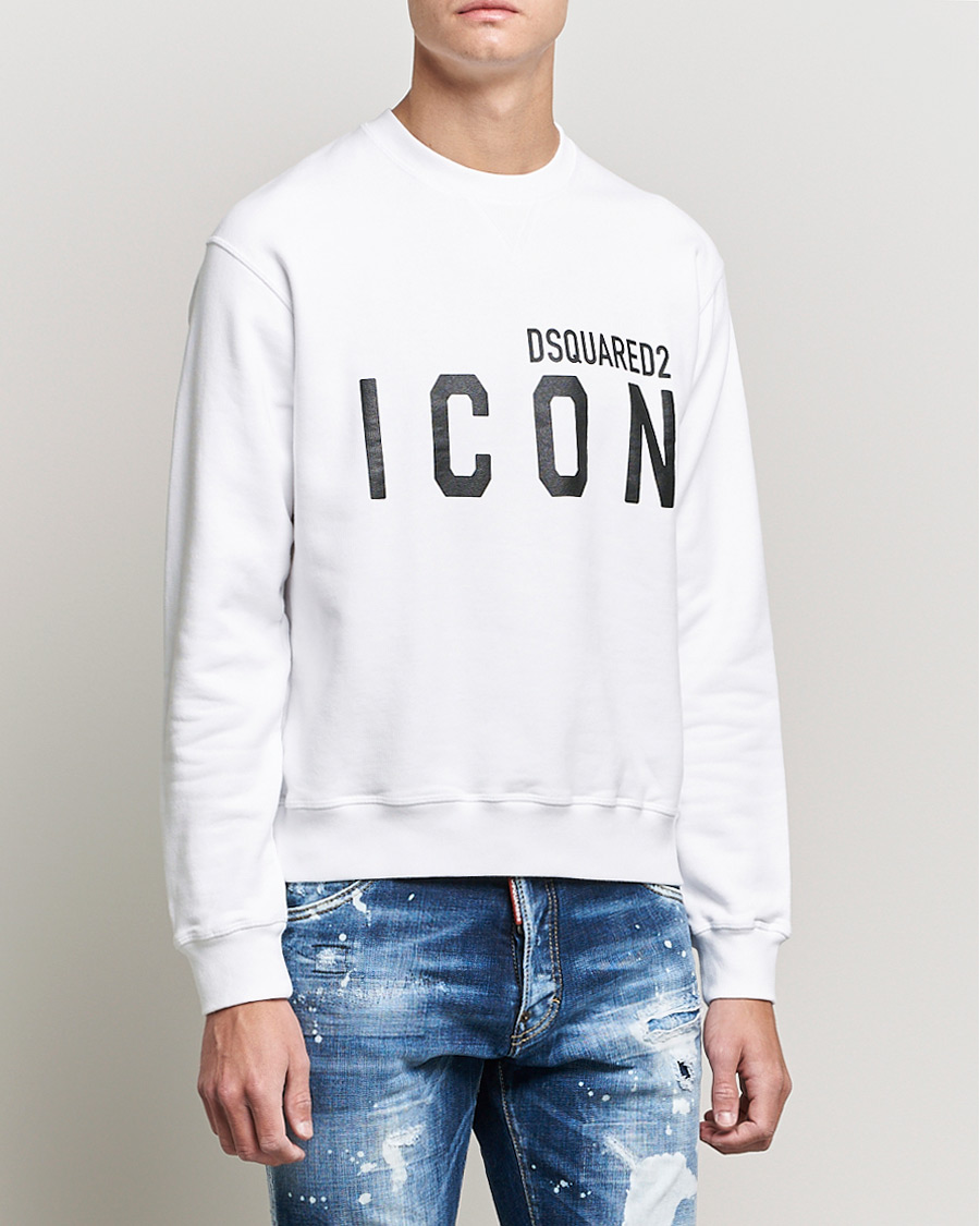 Homme | Pulls Et Tricots | Dsquared2 | Icon Logo Sweatshirt White