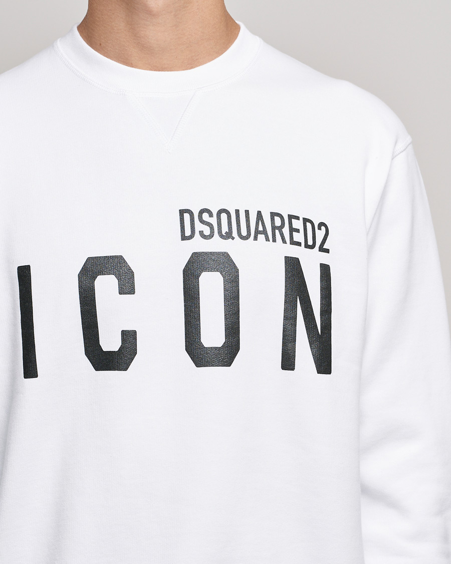 Homme | Pulls Et Tricots | Dsquared2 | Icon Logo Sweatshirt White