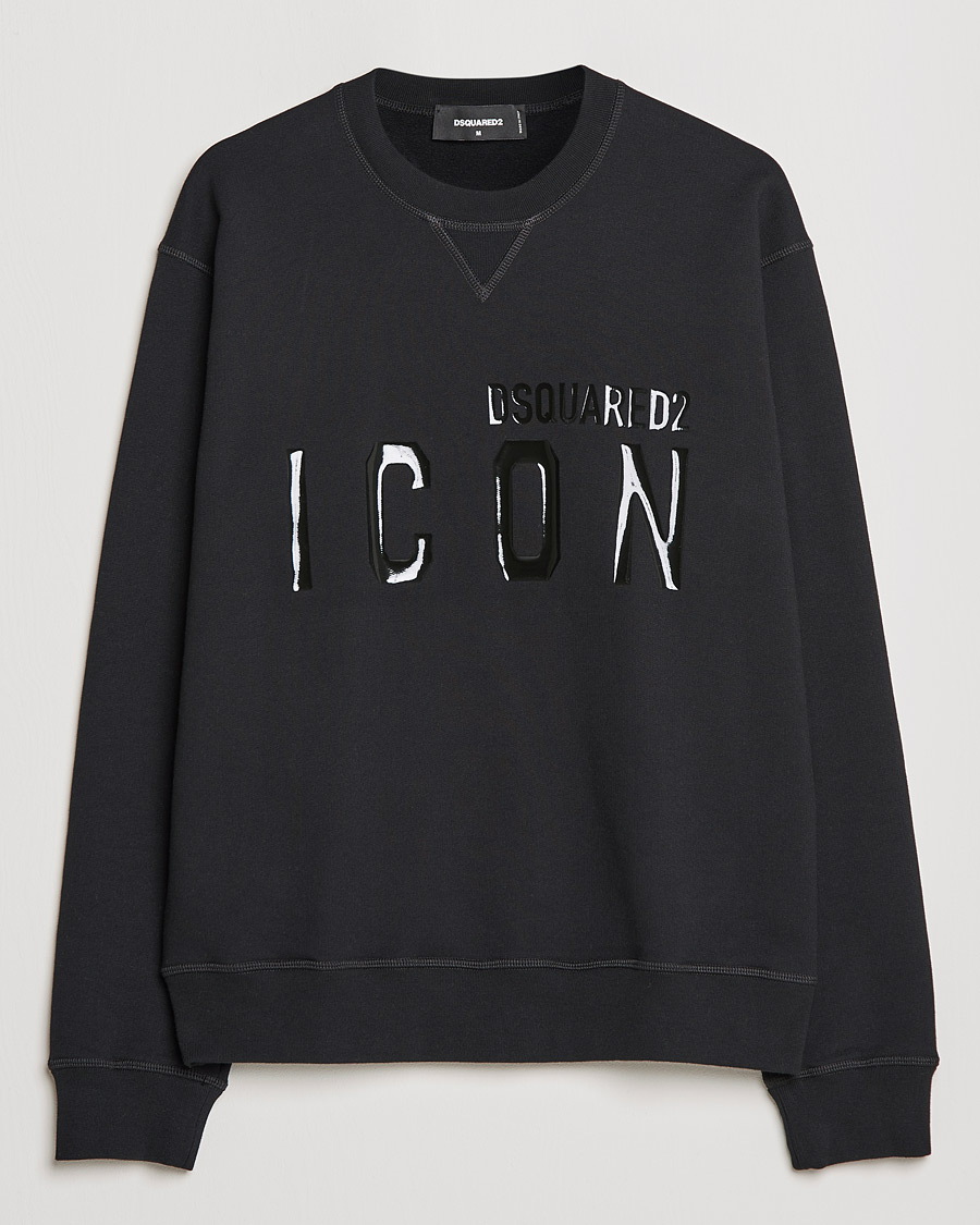 Heren | Truien | Dsquared2 | Icon Tonal Logo Sweatshirt Black