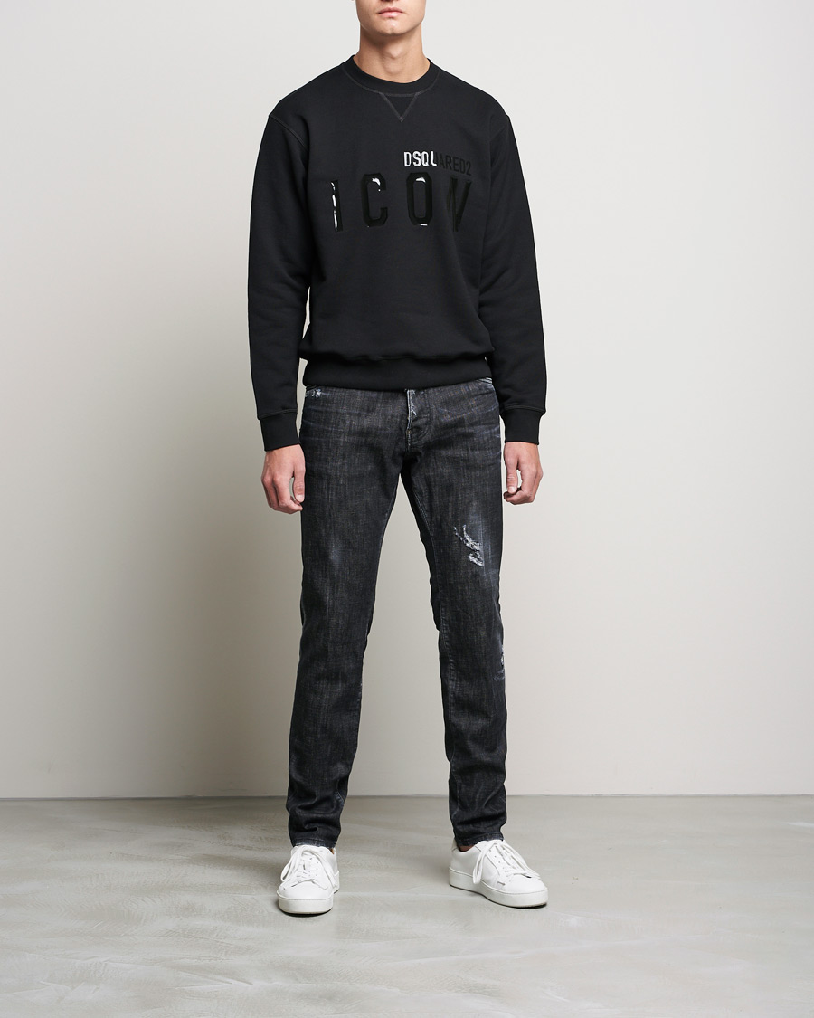Heren | Truien | Dsquared2 | Icon Tonal Logo Sweatshirt Black