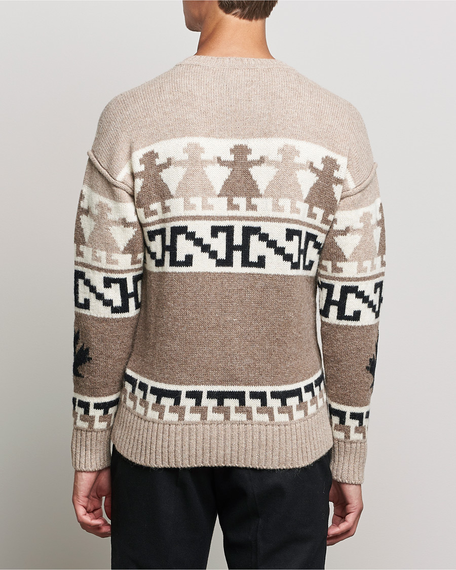 Heren | Truien | Dsquared2 | Llamas Heavy knitted Sweater Beige