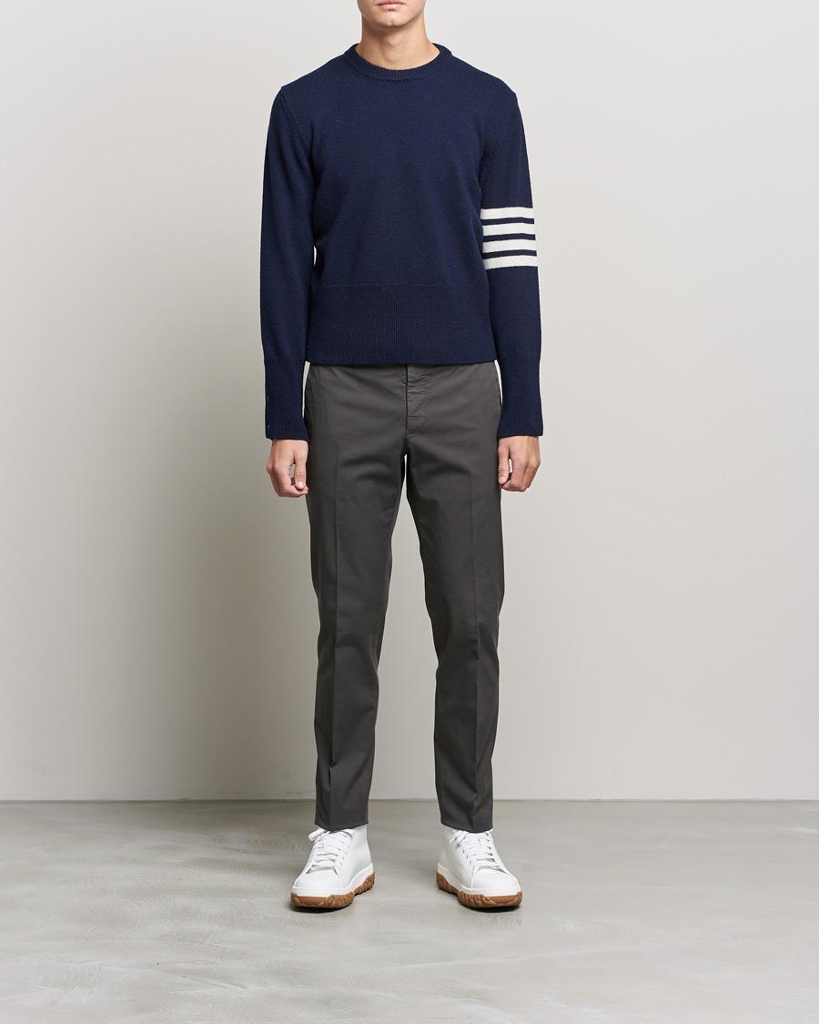 Heren | Truien | Thom Browne | 4 Bar Shetland Pullover Navy